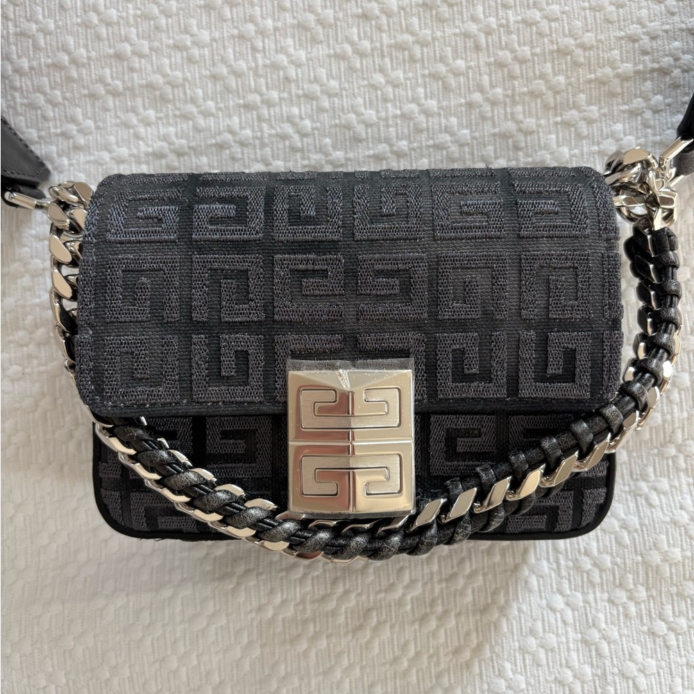 Givenchy Black and Gray 4G Crossbody Bag
